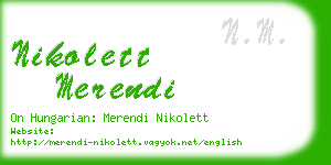 nikolett merendi business card